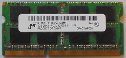 4GB 2Rx8 PC3L-12800S-11-10-F3 Micron