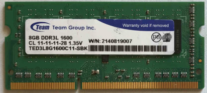 8GB 2Rx8 PC3L-12800S Team Group