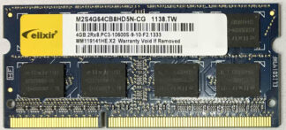 4GB 2Rx8 PC3-10600S-9-10-F2 Elixir