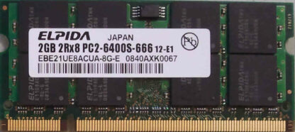 2GB 2Rx8 PC2-6400S-666-12-E1 Elpida