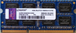 4GB 2Rx8 PC3-10600S-9-10-F20 Kingston
