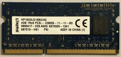 4GB 1Rx8 PC3L-12800S-11-11-B3 Kingston