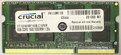 8GB 2Rx8 PC3L-12800S Crucial
