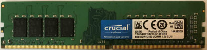8GB 2Rx8 PC4-2133 Udimm Crucial