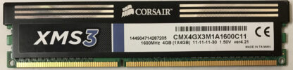4GB 2Rx8 PC3-12800U Corsair XMS3