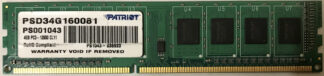 4GB 1Rx8 PC3-12800U Patriot
